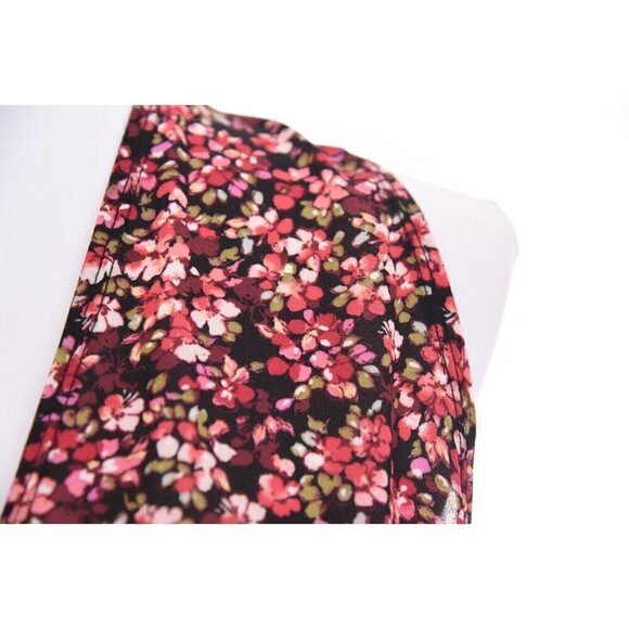 NWOT LuLaRoe Joy Floral Print Long Duster Jacket Cardigan Pink Womens Sz XS - Picture 3 of 8